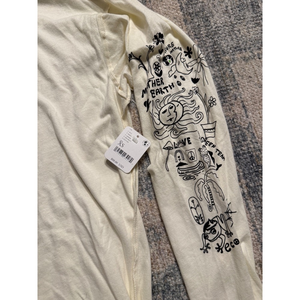 Free People Up To Us Doodle Tee Size XS NWT - Picture 3 of 6